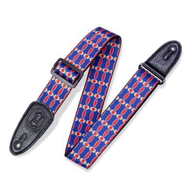 Levy's MPLL-003 Blue/Red Levy’s Signature Icon Guitar Strap image 1