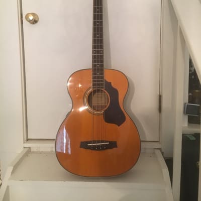 Aria 4 string acoustic bass 2000 clear image 1