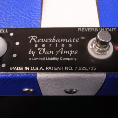 2010s VanAmps USA Sole-Mate Reverbamate Series Analog Reverb Limited Blue And White + AC Adaptor image 6