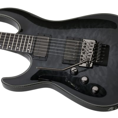 Schecter Hellraiser Hybrid C-1 FR LH Trans Black Burst - FREE GIG BAG - Left-Handed Electric Guitar image 2