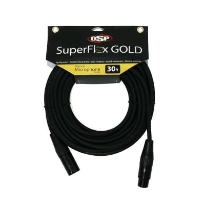 30 SuperFlex Gold 30' ft Premium XLR Microphone Cables - Gold Contacts image 2
