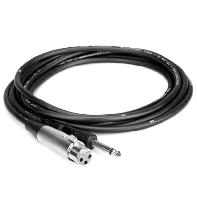Hosa 5 ft XLR Female to 1/4" Mono Male Adapter Audio Cable Unbalanced 3-Pin NEW image 2