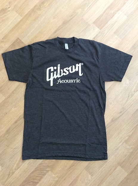 Gibson Acoustic Grey Logo T-Shirt Large image 1