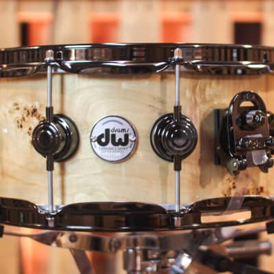 DW 6x14 Collector's Purpleheart HVLT Mapa Burl Snare Drum - SO#1315783 image 2