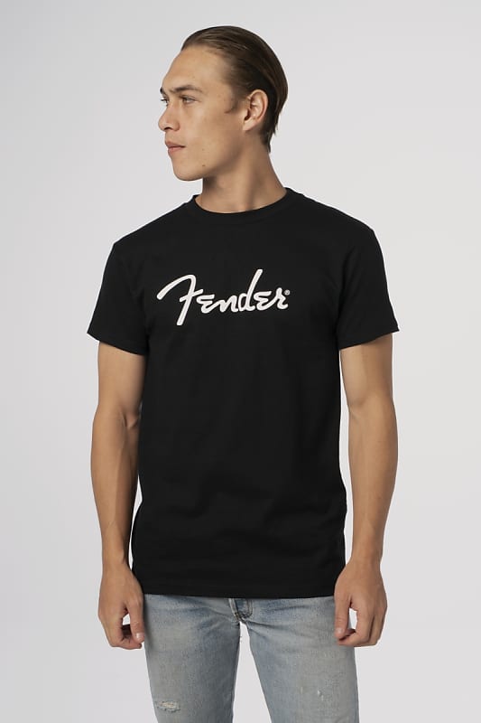 Genuine Fender Spaghetti Logo T-Shirt, Black, Large (L) 910-1000-506 image 1