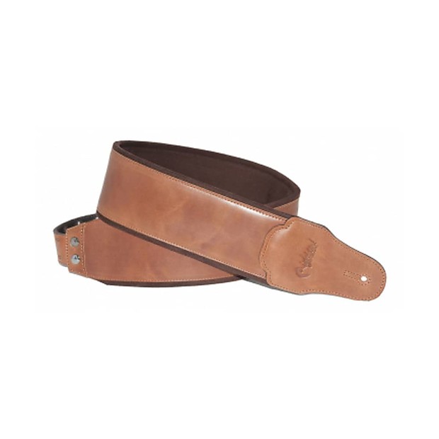 Right On Straps Bassman Series Smooth Woody Leather Guitar Strap image 1