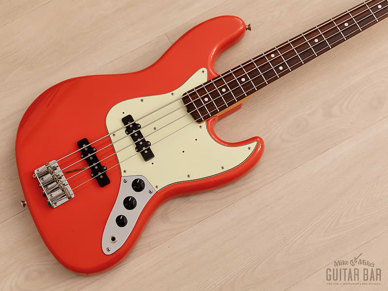 2002 Fender Jazz Bass ‘62 Vintage Reissue JB62-75US Fiesta Red w/ USA  Pickups, Japan CIJ