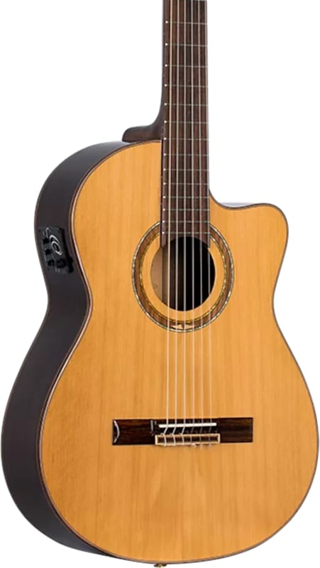 Ortega Performer Series Acoustic-Electric Classical Guitar, Natural w/ Gig Bag image 1