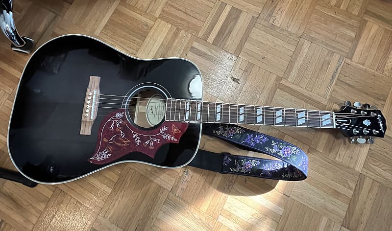 Epiphone Hummingbird Studio Acoustic-electric - Trans Ebony