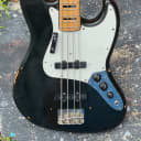 Fender Jazz Bass 1973 an original Black Geddy Lee Jazz w/its 4-Bolt Black Block inlaid Maple Neck.