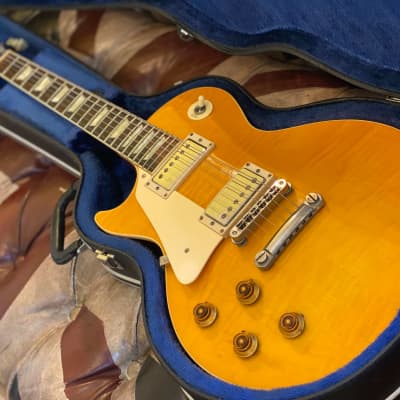 Very Rare Japanese Left-Handed Orville by Gibson Amberburst Les Paul Standard 1992 with HSC image 5