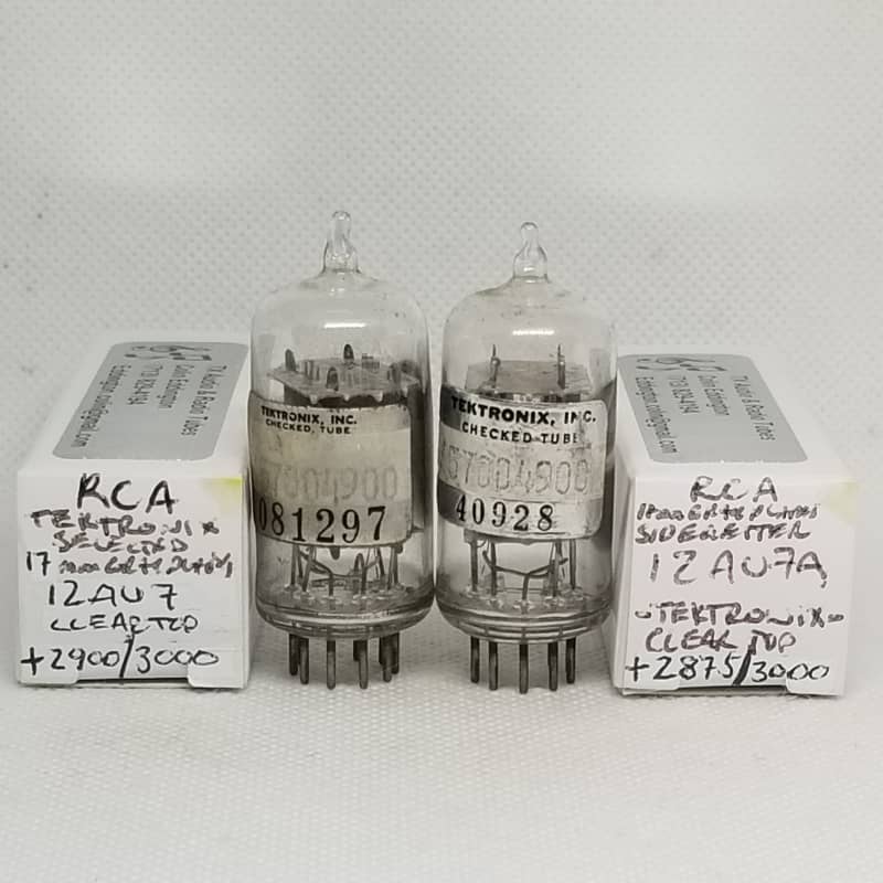 RCA 12AU7A Clear Top Perfectly Matched Pair NOS 12AU7 Cleartop