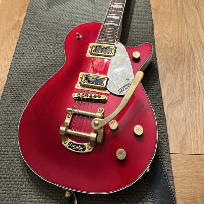 Gretsch Limited Edition Electromatic G5435T Pro Jet Candy Apple Red 2017 2016-2017 - Candy apple red with gold hardware and white gloss back image 1