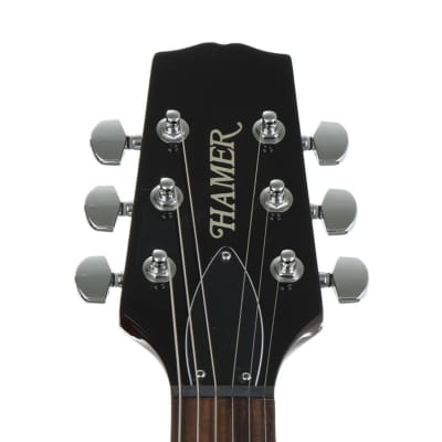 Hamer Archtop Electric Guitar in Transparent Black image 6