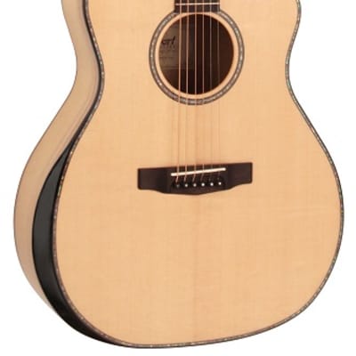 Cort GAMYBEVELNAT Grand Regal Acoustic Cutaway Guitar. Natural Glossy Arm Bevel image 2
