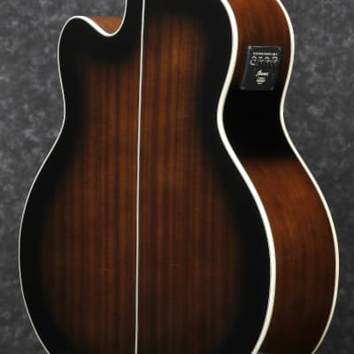 Ibanez AEB10E Acoustic-Electric Bass Guitar Dark Violin Sunburst High Gloss image 5