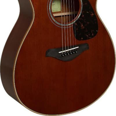 Yamaha FS850 All-Mahogany Small Body Folk Acoustic Guitar, Natural image 2