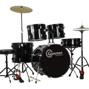 Gammon Percussion BATTLEBK Full Size 5pc Drum Kit w/ Hardware
