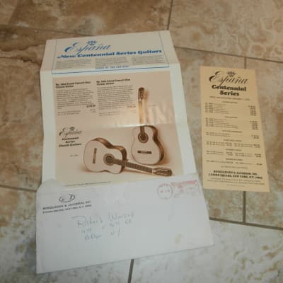 Vintage 1970 Espana Centennial Series Catalog and Price List w/ Original Envelope! for sale