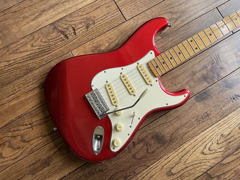 1990 Fender ST-72 Stratocaster 1972 Reissue Electric Guitar Candy Apple Red MIJ Fujigen image 1