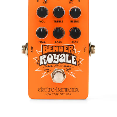 Electro-Harmonix Bender Royale Fuzz Pedal, Orange. New with