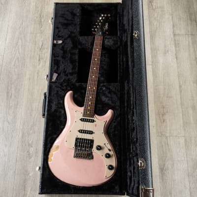 Knaggs Chesapeake Severn Trem HSS Guitar, Aged Shell Pink, Rosewood Fretboard image 10