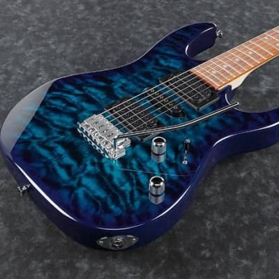Ibanez GRX70QATBB GIO RX 6 String Electric Guitar Transparent Blue Burst image 2