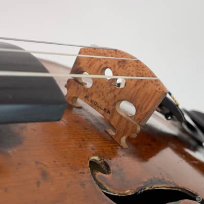 Antique Violin from Klingenthal, Germany - Labeled: J. N. Le Clerc - c. 1800 - LOB: 356 mm image 16