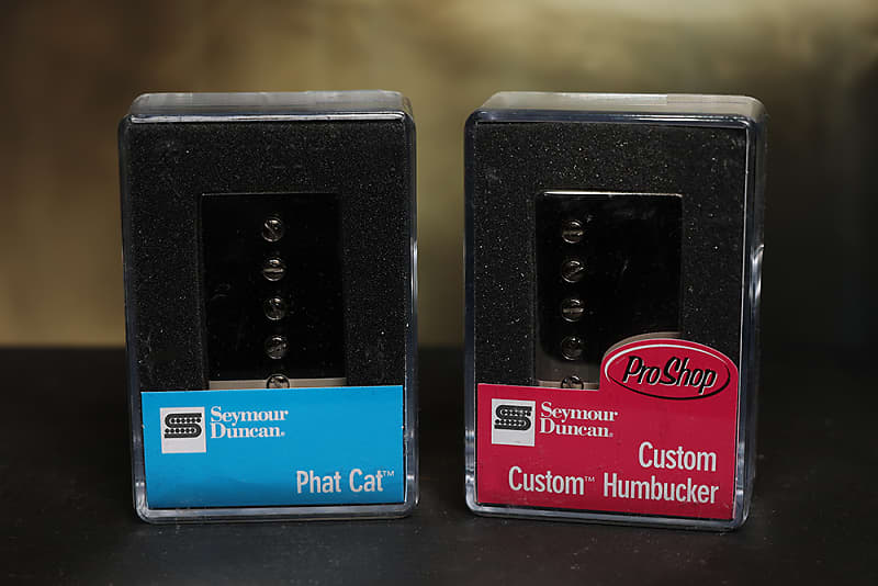 Seymour Duncan SH-11 Custom Custom / SPH90-1N Phat Cat Nickel Guitar Pickup  Set