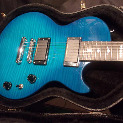 Epiphone Special II Plus - blue flamed with upgrades and Epi hardcase for sale