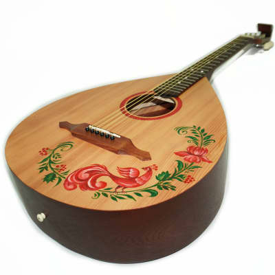 Nice Ukrainian Folk Classical Acoustic Guitar Kobza Wooden 6 strings Original Hand Painted made in Ukraine Trembita Amazing Sound! image 10