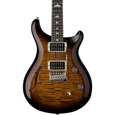 PRS CE 24 Semi-Hollow Electric Guitar Black Amber image 1