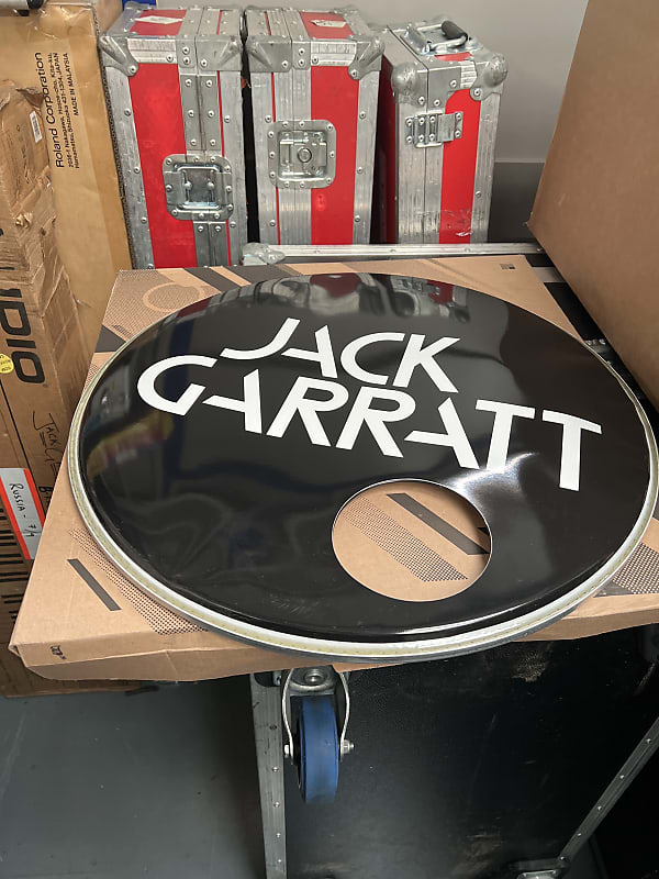 Evans 22” Bass Drum Head CUSTOM JACK GARRATT LOGO 2016 Reverb
