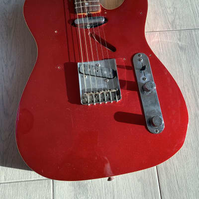 Fernandes The Revival T-style Vintage Telecaster Guitar 1980s - Red Sparkle with Cream Binding image 5