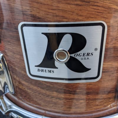 1980s Rogers Koa (Dark Brown Wood Look) Wrap 8 x 12" XP8 Tom - Looks And Sounds Great! image 2