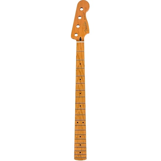 Fender Roasted Maple Precision Bass® Neck, 20 Medium Jumbo Frets, 9.5", Maple, C Shape image 1