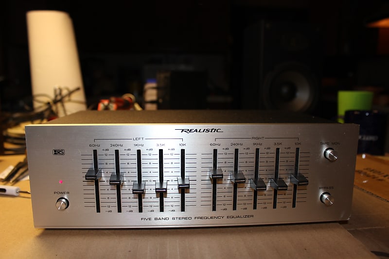 Restored Realistic 31-1988A 5 band Graphic Equalizer  			