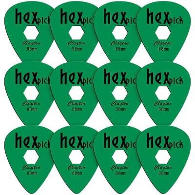 Clayton HexPick Guitar Picks - 12-Pack .88 mm | Reverb