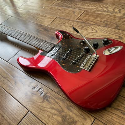 Awesome CIJ Fender Stratocaster Electric Guitar Red Sparkle Tortoise Fujigen ca. 2002 image 4