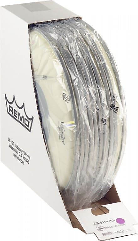 REMO 14" CS Batter Coated Snare Drum Head Skin Bulk Pack-10/Box bottom black dot image 1