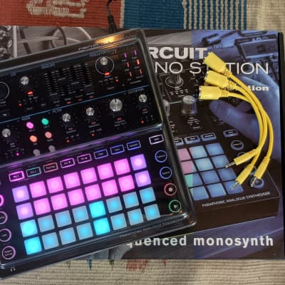 Novation Circuit Mono Station w/ Decksaver, knob upgrades, and Isotonik patches