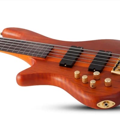 Schecter Stiletto Studio-5 FL Active Fretless 5-String Bass Left-Handed, Honey Satin image 4