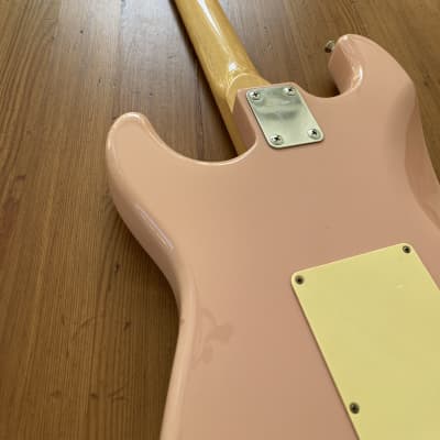 Maya Stratocaster (no Fender) lawsuit era Electric Guitar 1970s Shell Pink image 11