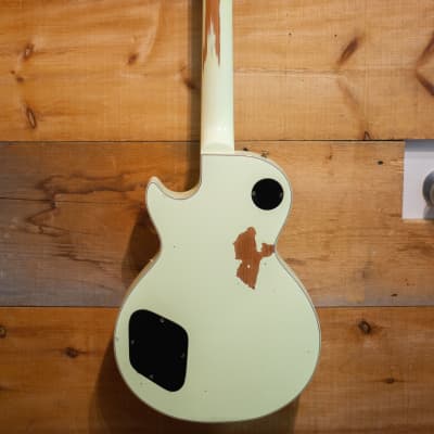 Palermo Custom Shop 1953 Les Paul Conversion Guitar P90 Aged White RELIC W/ Gibson Case image 4