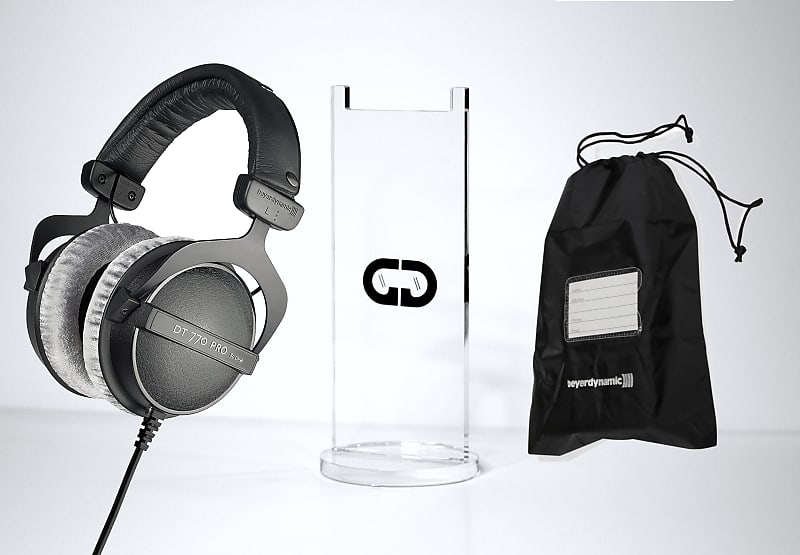 Beyerdynamic DT 770 Pro 80 Ohm Studio Headphone with Carry Bag and Acrylic Stand Bundle image 1