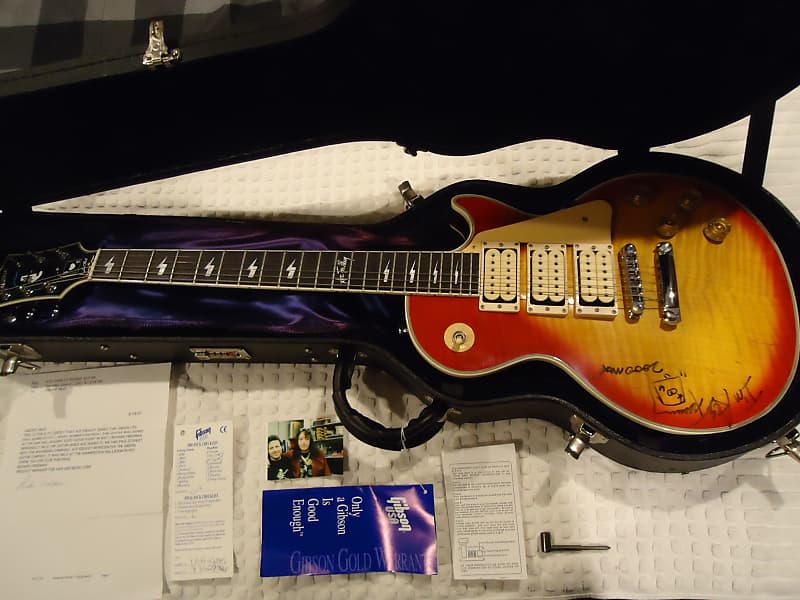 ULTRARARE,ONE-Of-A-KIND"SIGNED"Gibson Ace Frehley KISS Les Paul Cherry Sunburst Guitar,ClosetClassic image 1