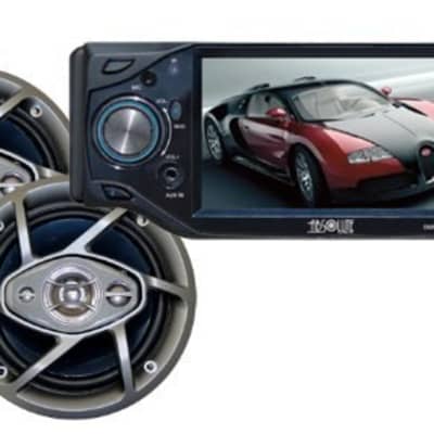 Absolute DMR400 4-Inch In-Dash Receiver with DVD Player Flip Down