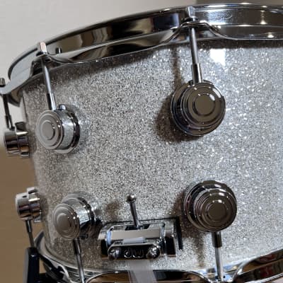 DW Collectors Series 8"x14" Purple Heart Snare Drum in Broken Glass image 3