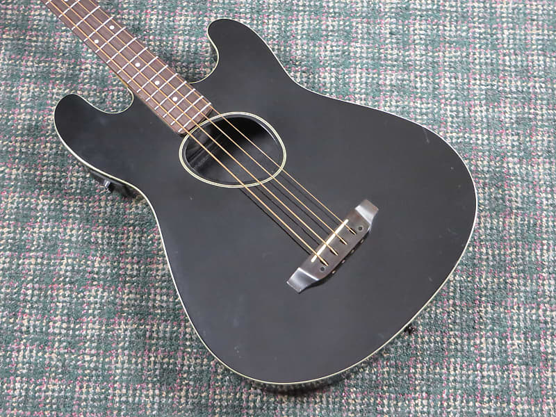 1980s Kramer Ferrington Acoustic/Electric Bass Black! w/OHSC Reverb