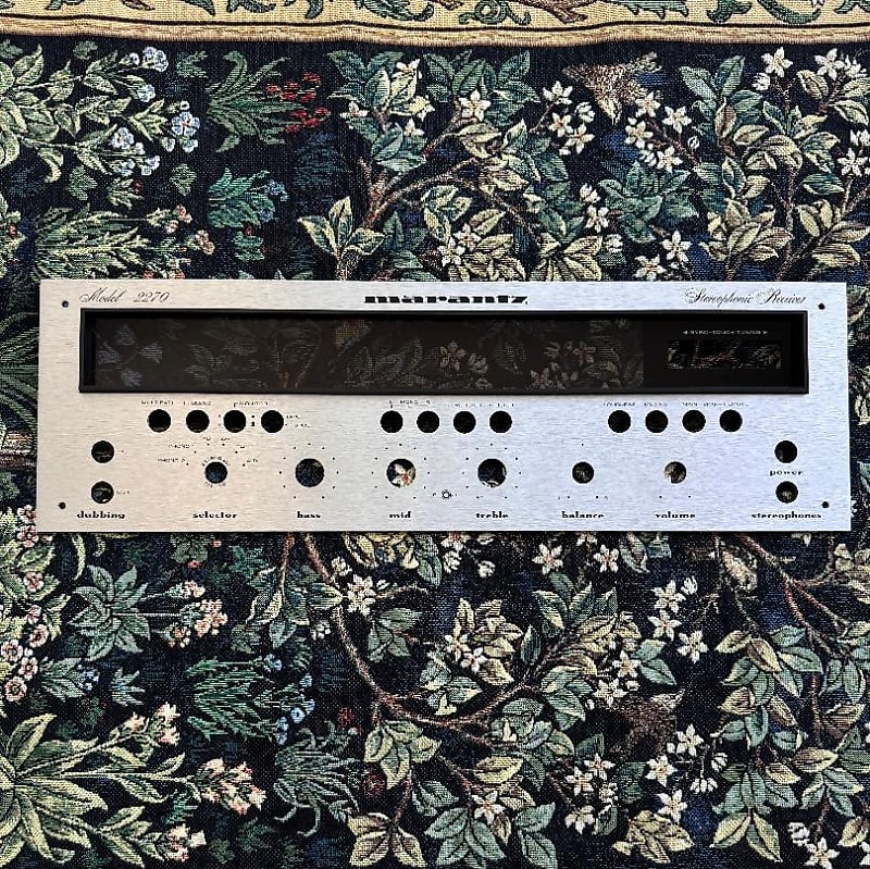 Complete Original Marantz 2270 Silver Face Plate with Dial Housing  			